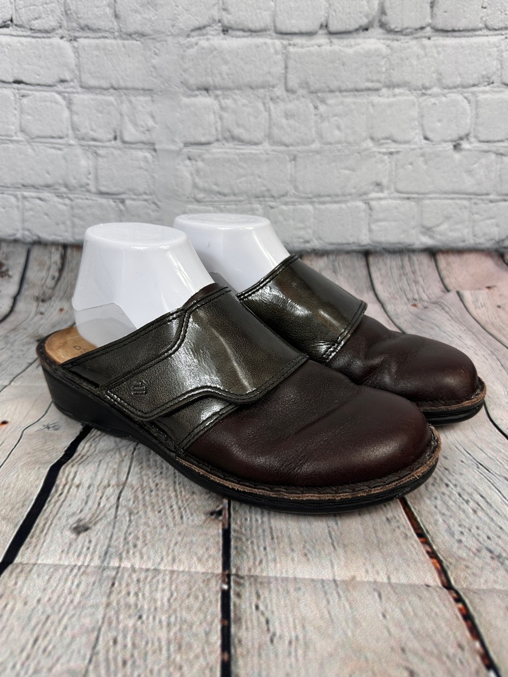 Finn Comfort Aussee leather mules size 40